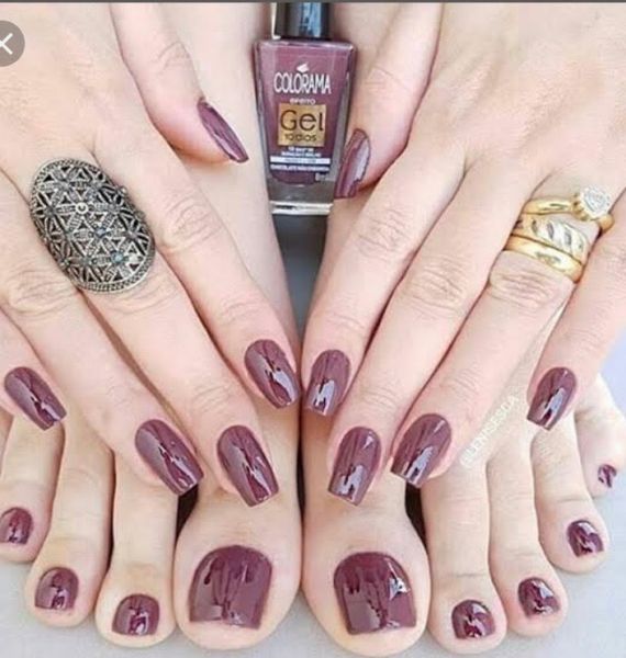 Kit Com O Mais Lindo Esmalte Efeito Gel: Chocolate Não Engorda E Top Coat