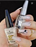Kit Esmalte gel colorama Magia Branca + Top Coat
